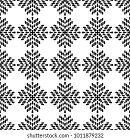 Black and White Seamless Ethnic Pattern. Vintage, Grunge, Abstract Tribal Background for Textile Design, Wallpaper, Surface Textures, Wrapping Paper