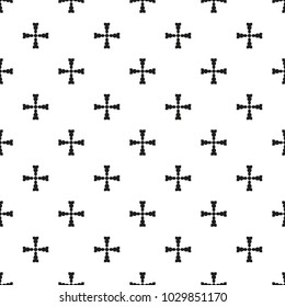 Black and White Seamless Ethnic Pattern. Vintage, Grunge, Abstract Tribal Background for Textile Design, Wallpaper, Surface Textures, Wrapping Paper