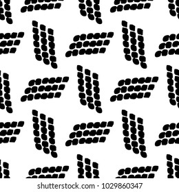 Black and White Seamless Ethnic Pattern. Vintage, Grunge, Abstract Tribal Background for Textile Design, Wallpaper, Surface Textures, Wrapping Paper