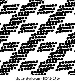 Black and White Seamless Ethnic Pattern. Vintage, Grunge, Abstract Tribal Background for Textile Design, Wallpaper, Surface Textures, Wrapping Paper