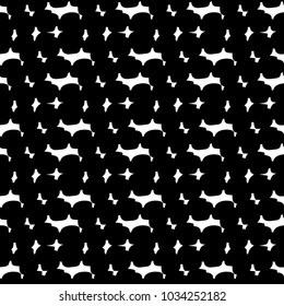 Black and White Seamless Ethnic Pattern. Vintage, Grunge, Abstract Tribal Background for Textile Design, Wallpaper, Surface Textures, Wrapping Paper
