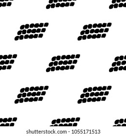 Black and White Seamless Ethnic Pattern. Vintage, Grunge, Abstract Tribal Background for Textile Design, Wallpaper, Surface Textures, Wrapping Paper