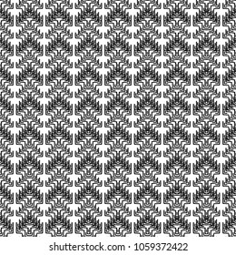 Black and White Seamless Ethnic Pattern. Tribal. Vintage, Grunge, Abstract Tribal Background for Surface Design, Textile, Wallpaper, Surface Textures, Wrapping Paper