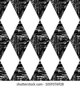 Black and White Seamless Ethnic Pattern. Tribal. Vintage, Grunge, Abstract Tribal Background for Surface Design, Textile, Wallpaper, Surface Textures, Wrapping Paper