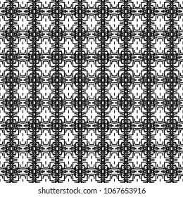 Black and White Seamless Ethnic Pattern. Tribal. Vintage, Grunge, Abstract Tribal Background for Surface Design, Textile, Wallpaper, Surface Textures, Wrapping Paper