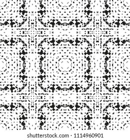 Black and White Seamless Ethnic Pattern. Tribal. Vintage, Grunge, Abstract Tribal Background for Surface Design, Textile, Wallpaper, Surface Textures, Wrapping Paper
