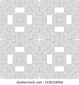 Black and White Seamless Ethnic Pattern. Tribal. Vintage, Grunge, Abstract Tribal Background for Surface Design, Textile, Wallpaper, Surface Textures, Wrapping Paper