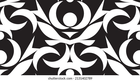 Patrón étnico sin foco negro y blanco. Tribal. Vintage, Abstract Tribal Background for Surface Design, Textile, Wallpaper, Surface Textiles, Wrapping Paper