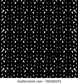 Black and White Seamless Ethnic Pattern. Vintage, Grunge, Abstract Tribal Background for Textile Design, Wallpaper, Surface Textures, Wrapping Paper