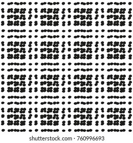 Black and White Seamless Ethnic Pattern. Vintage, Grunge, Abstract Tribal Background for Textile Design, Wallpaper, Surface Textures, Wrapping Paper