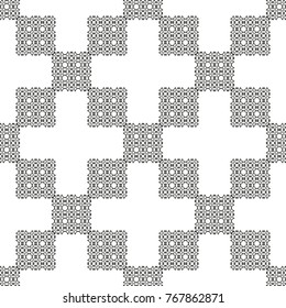 Black and White Seamless Ethnic Pattern. Vintage, Grunge, Abstract Tribal Background for Textile Design, Wallpaper, Surface Textures, Wrapping Paper