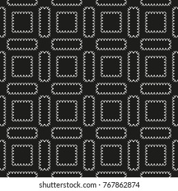 Black and White Seamless Ethnic Pattern. Vintage, Grunge, Abstract Tribal Background for Textile Design, Wallpaper, Surface Textures, Wrapping Paper