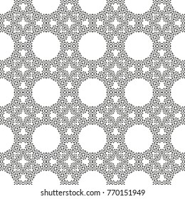 Black and White Seamless Ethnic Pattern. Vintage, Grunge, Abstract Tribal Background for Textile Design, Wallpaper, Surface Textures, Wrapping Paper