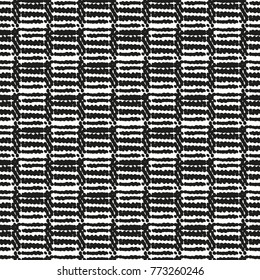 Black and White Seamless Ethnic Pattern. Vintage, Grunge, Abstract Tribal Background for Textile Design, Wallpaper, Surface Textures, Wrapping Paper