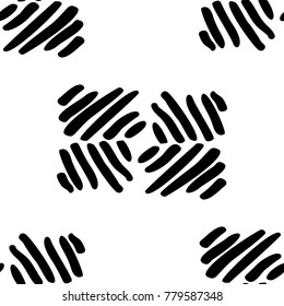 Black and White Seamless Ethnic Pattern. Vintage, Grunge, Abstract Tribal Background for Textile Design, Wallpaper, Surface Textures, Wrapping Paper
