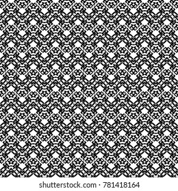 Black and White Seamless Ethnic Pattern. Vintage, Grunge, Abstract Tribal Background for Textile Design, Wallpaper, Surface Textures, Wrapping Paper