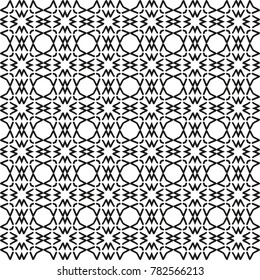 Black and White Seamless Ethnic Pattern. Vintage, Grunge, Abstract Tribal Background for Textile Design, Wallpaper, Surface Textures, Wrapping Paper