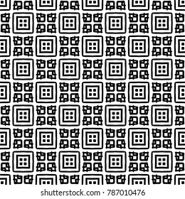 Black and White Seamless Ethnic Pattern. Vintage, Grunge, Abstract Tribal Background for Textile Design, Wallpaper, Surface Textures, Wrapping Paper