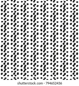 Black and White Seamless Ethnic Pattern. Vintage, Grunge, Abstract Tribal Background for Textile Design, Wallpaper, Surface Textures, Wrapping Paper