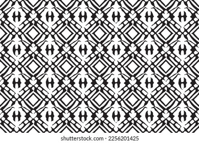Black and White Seamless Fabric Pattern