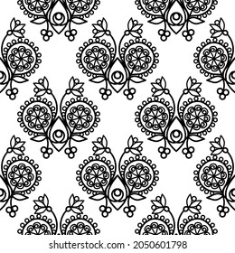 patrón floral sin costuras en blanco y negro. adorno floral. de %PRODUCTNAME. plantilla, impresión, portada.