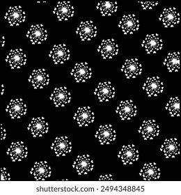 Patrón FLoral inconsútil blanco y negro