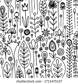 Vektorillustration-Stoffdruck in Schwarz-Weiß