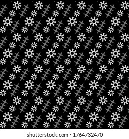 Black and white seamless geometric background pattern