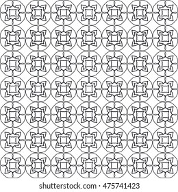 Black and white Seamless geometric line pattern, repeating texture. Seamless linear background. Contemporary graphic design, ethnic arabic, indian monochrome ornament. Seamless lace fabric pattern