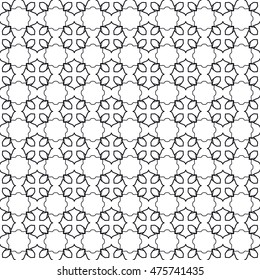 Black and white Seamless geometric line pattern, repeating texture. Seamless linear background. Contemporary graphic design, ethnic arabic, indian monochrome ornament. Seamless lace fabric pattern