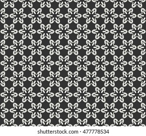 Black and white seamless geometric line pattern. Contemporary graphic design. Endless hexagon texture for wallpaper, pattern fills, web page background. Tribal ethnic arabic indian ornament.