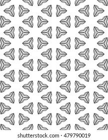 Black and white seamless geometric line pattern. Contemporary graphic design. Endless hexagon texture for wallpaper, pattern fills, web page background. Tribal ethnic arabic indian ornament.