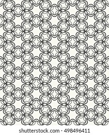 Black and white Seamless geometric line pattern. Contemporary graphic design. Endless lace texture for wallpaper, pattern fills, web page line background. Monochrome ornament.
