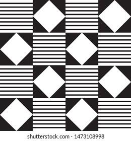 black and white seamless geometric pattern. monochromatic vector background.