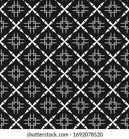 Schwarz-Weiß-geometrische Muster im asiatischen Stil. Texturdesign: Textilien, Tapete, Packpapier. Vektorillustration Kunst.