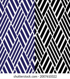 Black and white seamless geometric pattern design. Simple regular background texture. Vector illustration.