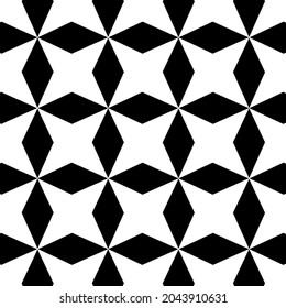 Patrón geométrico transparente blanco y negro. Resumen de la estrella navideña elegante fondo vectorial.