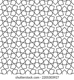 Patrón geométrico transparente blanco y negro. Libro de Colores para niños y adultos. Fondo de vector lineal abstracto decorativo. Fácil de editar color y peso de línea. Patrón agregado a los estilos gráficos.