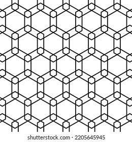 Patrón geométrico transparente blanco y negro. Libro de Colores para niños y adultos. Fondo de vector lineal abstracto decorativo. Fácil de editar color y peso de línea. Patrón agregado a los estilos gráficos.