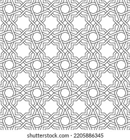 Schwarz-Weiß-geometrisches Muster. Farbbuch für Kinder und Erwachsene. Dekorative abstrakte, lineare Vektorhintergrund. Leicht zu bearbeiten Farbe und Zeilengewicht. Die Grafikstile wurden um Muster erweitert.