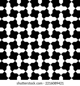 Black and white seamless geometric pattern. Coloring book for children and adult. Decorative abstract linear vector background. Easy to edit color and line weight. Pattern added to the graphic styles.