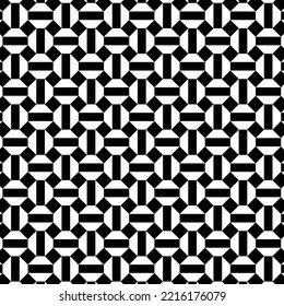 Black and white seamless geometric pattern. Coloring book for children and adult. Decorative abstract linear vector background. Easy to edit color and line weight. Pattern added to the graphic styles.