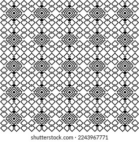 black and white seamless geometric pattern design