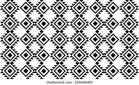 black and white seamless geometric pattern design