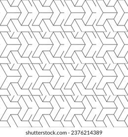 black and white seamless geometric pattern. 