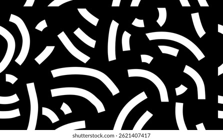 Black and white seamless geometric pattern