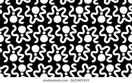 Nahtloses geometrisches Muster in Schwarz und Weiß