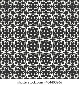 Black and white Seamless geometric pattern, repeating texture. Seamless line background. Contemporary graphic design, ethnic arabic, indian, turkish monochrome ornament.