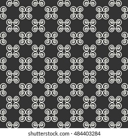 Black and white Seamless geometric pattern, repeating texture. Seamless line background. Contemporary graphic design, ethnic arabic, indian, turkish monochrome ornament.