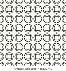 Black and white seamless geometric pattern, repeating texture. Seamless line background. Contemporary graphic design, ethnic arabic, indian, turkish monochrome ornament.